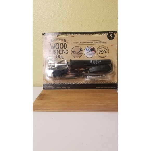 Plaid Decorative Wood Burning and Stencil Cutting Tool 8pc w/ a pcs of plywood - Picture 4 of 4